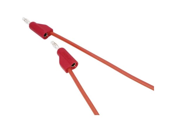 VOLTCRAFT VC-10906895, Test lead set, Röd, 1 m, Rak, Rak