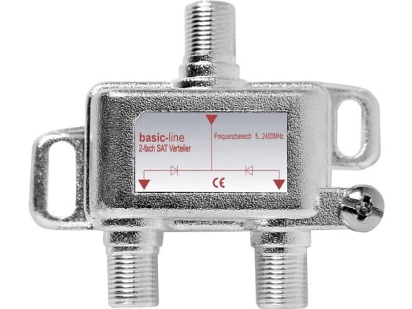Renkforce Distributore SAT 2 vie 5 - 2200 MHz, Kabelkniv, 5 - 2200 MHz, Silver, Hona