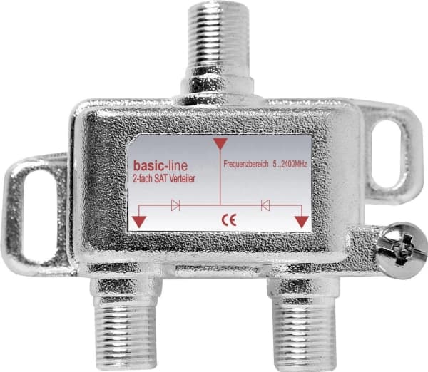 Renkforce Distributore SAT 2 vie 5 - 2200 MHz, Kabelkniv, 5 - 2200 MHz, Silver, Hona