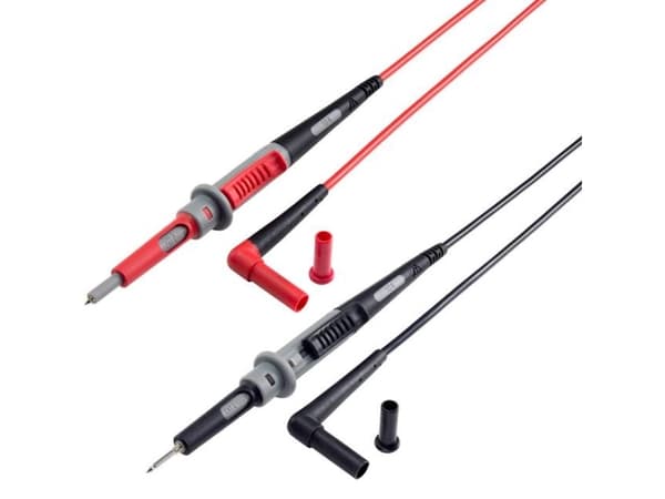 VOLTCRAFT MS-4PS, Test lead set, Svart, Röd, 1 m, 600 - 1000 V, 10 A, Rak