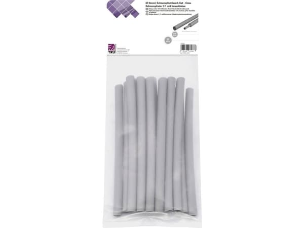 Conrad T1902CA035, Krympslang, Grå, Polyeten, 6 mm, 2 mm, 15 styck
