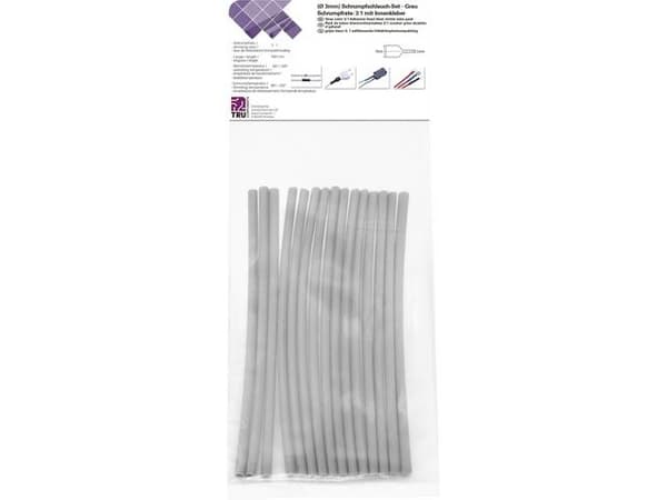 Conrad T1902CA028, Kutistesukka, Harmaa, Polyeteeni, 3 mm, 15 kpl, 1 mm