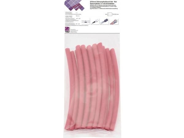 Conrad T1902CA036, Kutistesukka, Punainen, Polyeteeni, 2 mm, 15 kpl, 2 mm