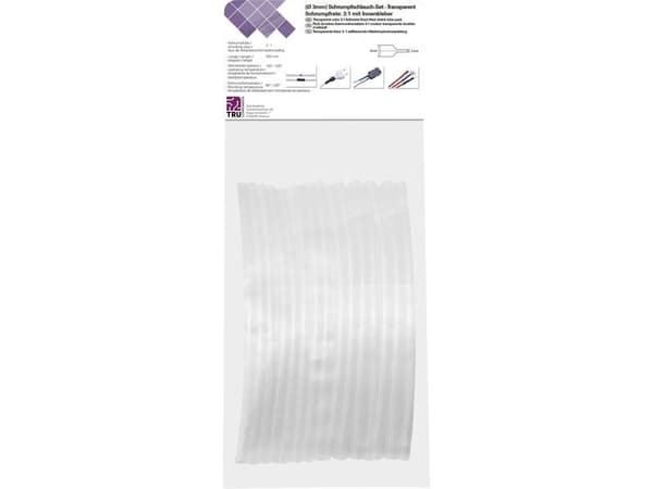 Conrad T1902CA030, Kutistesukka, Läpinäkyvä, Polyeteeni, 3 mm, 15 kpl, 1 mm