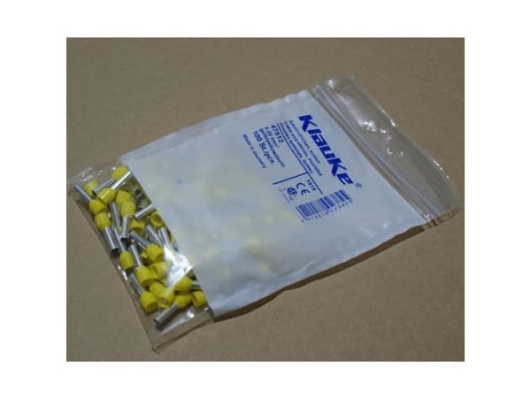 Klauke 47512, Kupari, Hopea, Keltainen, Polypropeeni (PP), 6 mm², 3,5 mm, 2 cm