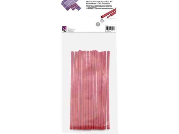 Conrad T1902CA029, Kutistesukka, Punainen, Polyeteeni, 3 mm, 15 kpl, 1 mm