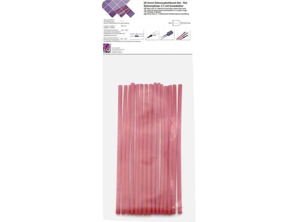Conrad T1902CA029, Kutistesukka, Punainen, Polyeteeni, 3 mm, 15 kpl, 1 mm
