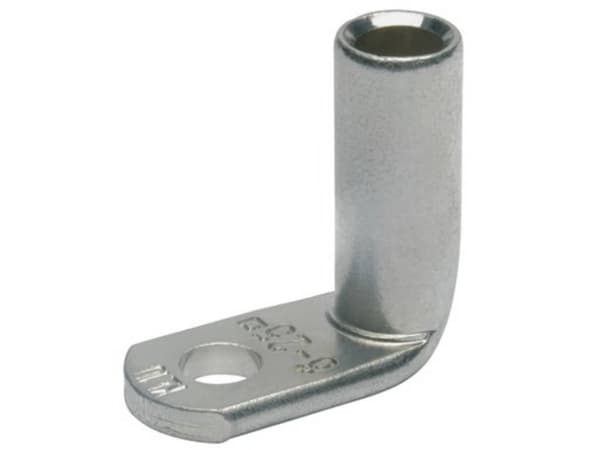 Klauke 163R8, Rörformig ringkabelsko, Plåtburk, Vinklad, Silver, Koppar, Tennpläterad koppar