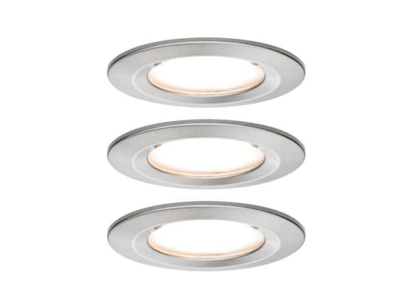 Paulmann 934.58, 3 lampor, LED, 19,5 W, 650 LM, Metallisk