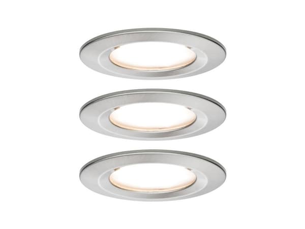 Paulmann 934.58, 3 lampor, LED, 19,5 W, 650 LM, Metallisk