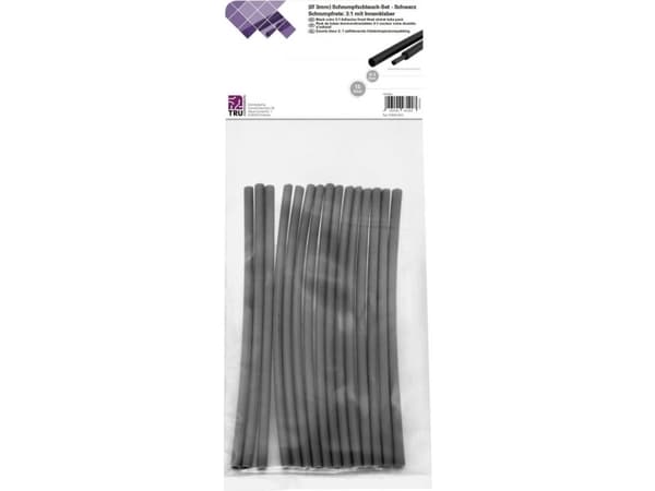 Conrad T1902CA031, Kutistesukka, Musta, Polyeteeni, 3 mm, 15 kpl, 1 mm