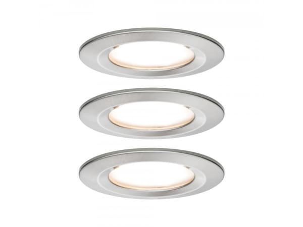 Paulmann 934.94, Indbygget lysplade, 3 pære(r ), LED, 2700 K, 460 lm, Metallic Metallisk