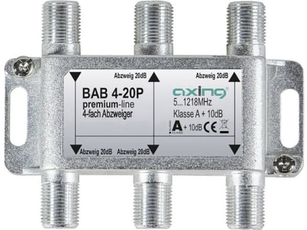 Axing BAB 4-20P, Kabelkniv, 5 - 1218 MHz, Grå, A, 20 dB, F