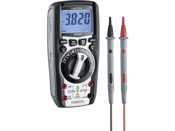 Laserliner Yleismittari XP, Elektroninen, Kotimainen, Tehovirta, Tehotaajuus, Jännite, Musta, Harmaa, W, LCD-näyttö