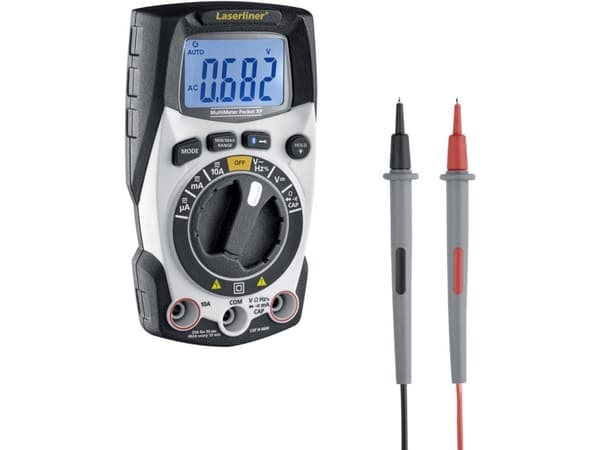 Laserliner Multimeter Pocket XP, Innland, Power frequency, Spenning, Sort, Grå, W, LCD, CE