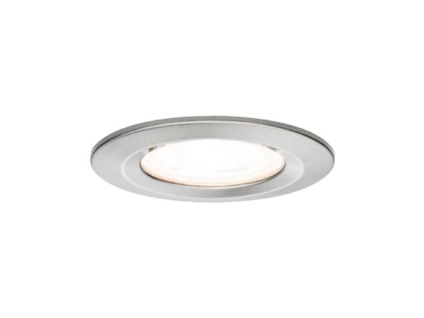 Paulmann 934.39, Nedtryckbar spotlight, GU10, 1 lampor, LED, 2700 K, Metallisk