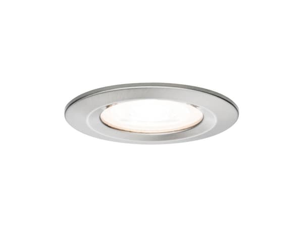 Paulmann 934.39, Nedtryckbar spotlight, GU10, 1 lampor, LED, 2700 K, Metallisk
