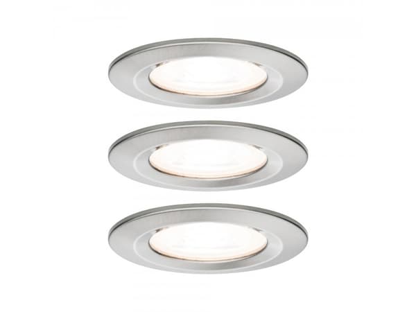 Paulmann 934.40, Indbygget lysplade, GU10, 3 pære(r ), LED, 2700 K, Metallic Metallisk
