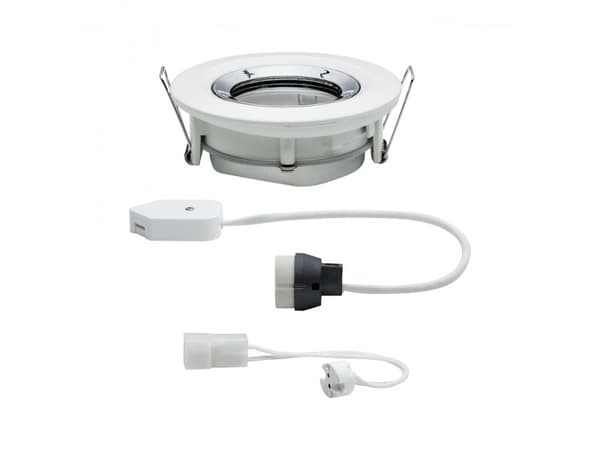 Paulmann 936.63, Innsunket spotlight, GU5.3, 1 ampuller, 35 W, 230 V, Kromfarget, Hvit