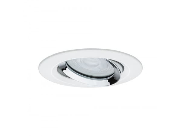 Paulmann 936.63, Innsunket spotlight, GU5.3, 1 ampuller, 35 W, 230 V, Kromfarget, Hvit