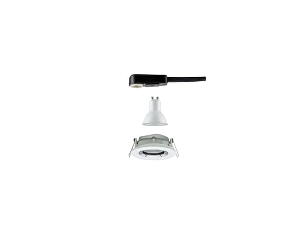 Paulmann 936.73, Innsunket spotlight, GU10, 1 ampuller, LED, 4000 K, Kromfarget, Hvit