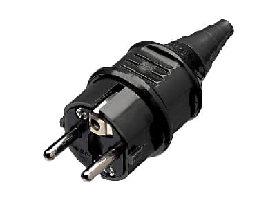 MENNEKES 10754, Rak, Hankoppling, Svart, IP44, 1 styck