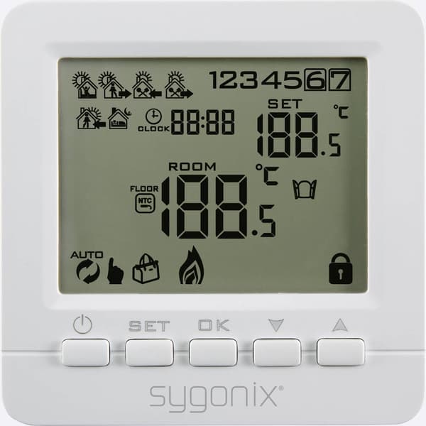 Sygonix SY-4500818 Rumstermostat Infälld Veckoprogram 1 st