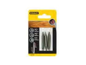 Stanley STA61381, 3 stykker, Philips, Pozidriv, Spor/slot, Ph1/Sl5, Ph2/Sl6, Pz1/Pz2, 48 mm, Sekskantet