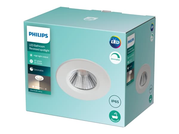 Philips Dive SL261 - Forenket søkelys - LED - 5.5 W - 2700 K - hvit Hvit