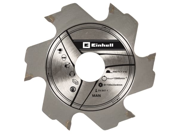 Spårfrästillbehör, frässtål 100x22x3,8mm 6T.
