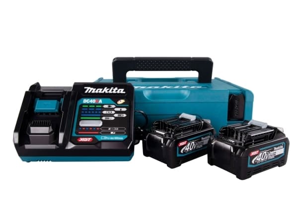 Makita XGT DC40RA - Batterilader + batteri 2 x - Li-Ion - 4 Ah - 1 x batterier lades