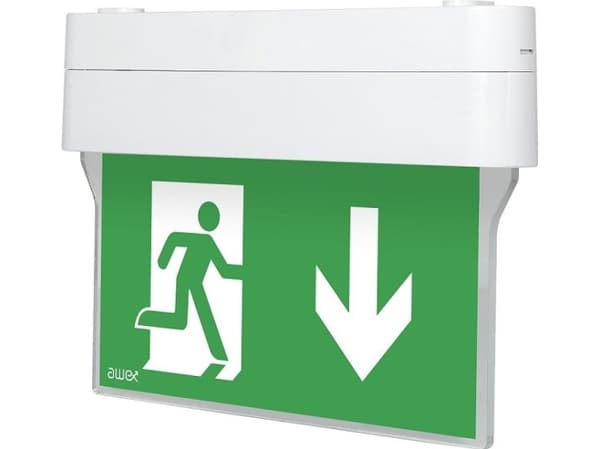 AWEX Emergency lighting Arrow N LED 1W 1h single purpose AT + PU31 PU41 white (ARN/1W/ESE/AT/WH)