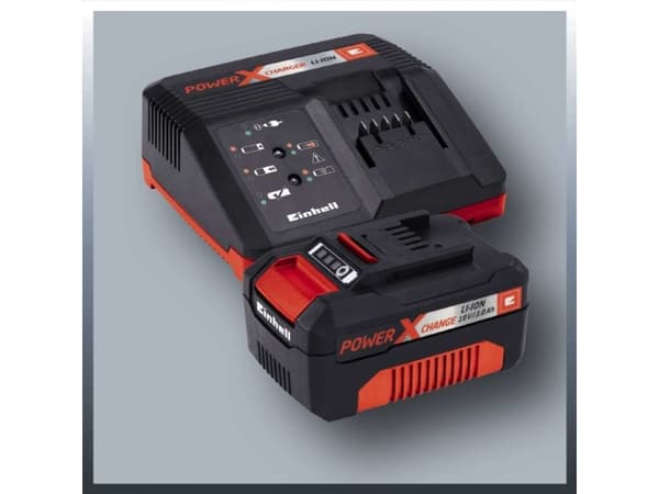 Einhell GE-LC 18/25-1 Li Kit, 25 cm, 23 cm, 4,5 m/s, Sort, Rød, Batteri, 3000 Ah
