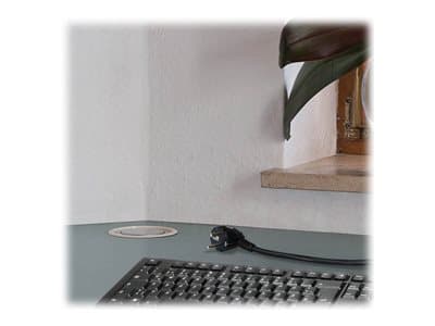 brennenstuhl Tower Power Table Extension Socket - Effektband - utgångskontakter: 3 - 2 m sladd - svart, aluminium