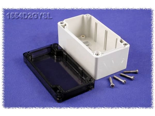 Hammond Electronics 1554D2GYSL Universalkabinet 120 x 65 x 60 Polykarbonat Grå 1 stk