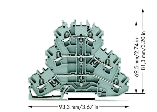 Wago 2002-3201, 5,2 mm, 93,3 mm, 69,5 mm, 500 V