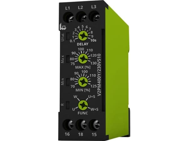 Övervakningsreläer 230 - 400 V/AC 1 x växelkontakt tele V2PM400Y/230VS10 1 st