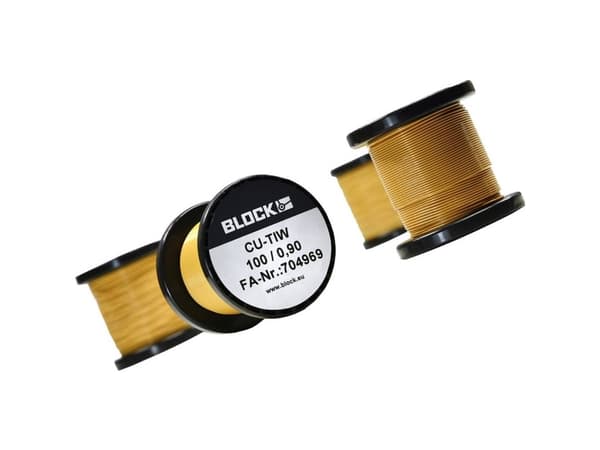 Block Lakeret kobbertråd Udvendig diameter (inkl. isoleringslak)=0.20 mm 226.1 m 0.10 kg