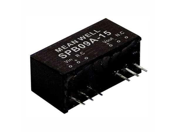 MEAN WELL SPB09C-24, 36 - 75 V, 9 W, 24 V, 0,375 A, RoHS, 24 mm, 24 mm