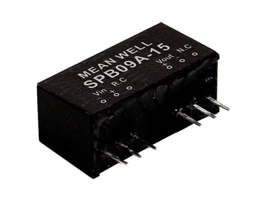 MEAN WELL SPB09C-24, 36 - 75 V, 9 W, 24 V, 0,375 A, RoHS, 24 mm, 24 mm