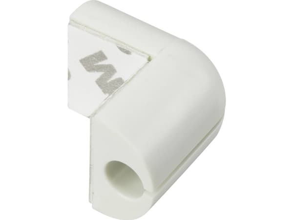 TRU COMPONENTS Kabelclips 1226941 Bundt-Ø-område 9 mm (max) Til vinkelmontering Hvid 1 stk