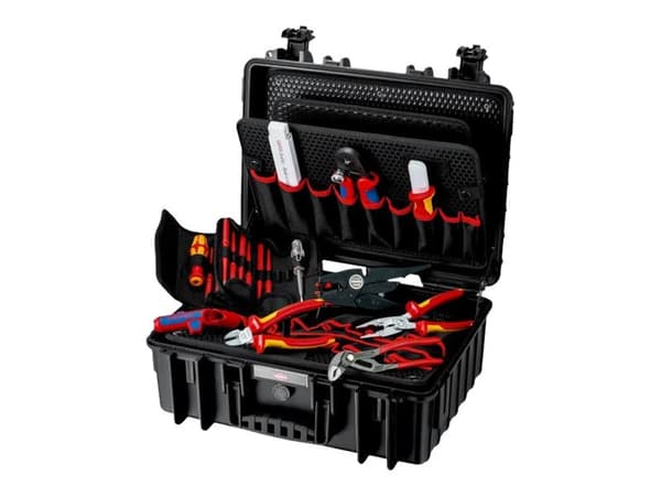 Knipex 00 21 35, Musta, Alumiini, Polystyreeni, 25 taskua, Pistonkestävä, Vesitiivis, 470 x 190 x 370 mm, 437 mm