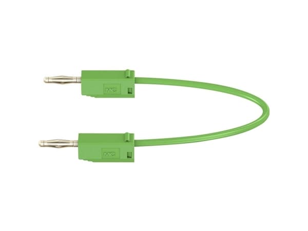 Stäubli LK205 Testledning [Lamellanslutning 2 mm - Lamellanslutning 2 mm] 30,00 cm Grön 1 st