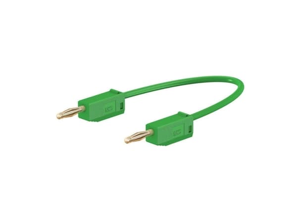 Stäubli LK205 Testledning [Lamellanslutning 2 mm - Lamellanslutning 2 mm] 30,00 cm Grön 1 st