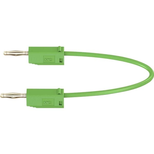 Stäubli LK205 Testledning [Lamellanslutning 2 mm - Lamellanslutning 2 mm] 30,00 cm Grön 1 st