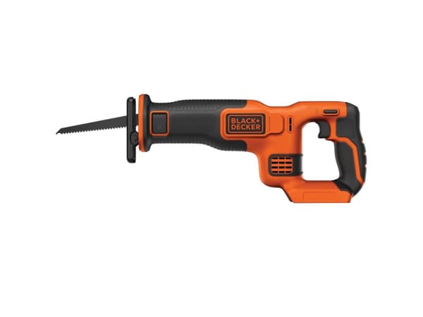 Black &amp; Decker Black+Decker Li-Ion sladdlös rörsåg (18V, 22 mm slaglängd, max. 110 mm skärdjup, flexibel sågsko, ergonomiskt gummigrepp, utan bat