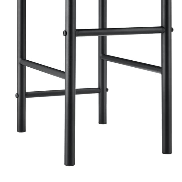 [en.casa]® Klädbetjänt Anaheim-107x45x45cm-pulverlackerad metall-MDF- Sitshöjd: 45 cm-svart-mörkgrå