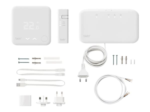 tado° Wireless Smart Thermostat - V3+ - Starter Kit - termostat - trådlös - 868 MHz - matt vit
