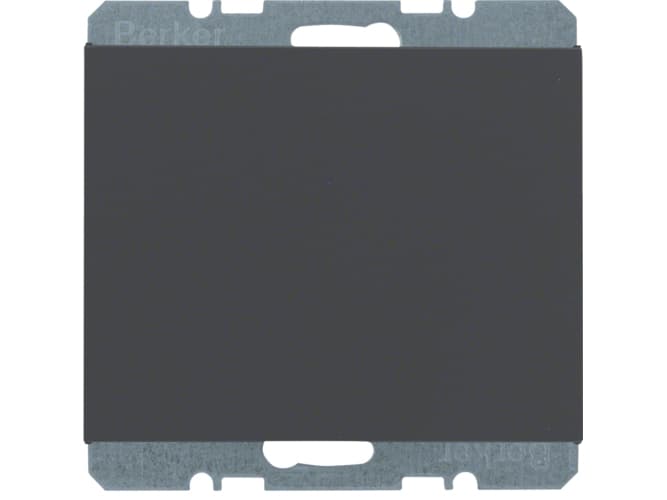 Berker 10457006, Antracit, Metall, Plast, Skruvlös, Berker, Matt, 20 styck