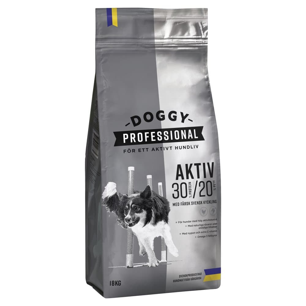 Doggy Adult Aktiv m Kyckling 18kg